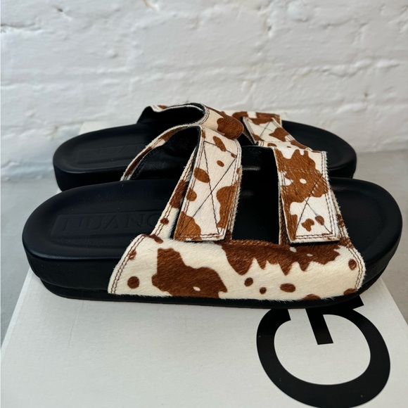Vintage Shoes - Nuance Cowhide Print Slides